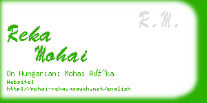 reka mohai business card